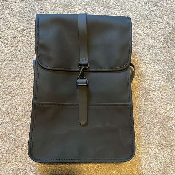 RAINS Black Backpack - Picture 1 of 7